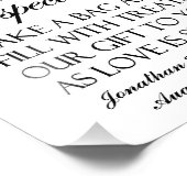 Welkom bij het Snoep Buffet Wedding Black Foto Afdruk (Hoek)