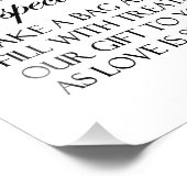 Welkom bij het Snoep Buffet Wedding Sign 8 x 10 Foto Afdruk (Hoek)