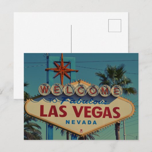 Welkom bij het  stadsteken van Fabulous Las Vegas Briefkaart (Voorkant / Achterkant)