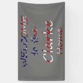 Welkom bij het startpunt voor de Amerikaanse vlag  Spandoek (Verticaal)