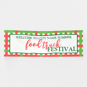 Welkom bij het Summer Food Truck Festival Custom Spandoek