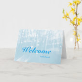 Welkom bij het team Blue Glitter-Briefkaart Kaart (Gele Bloem)