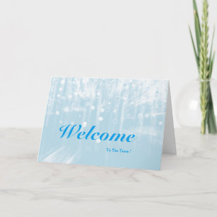 Welkom bij het team Blue Glitter-Briefkaart Kaart