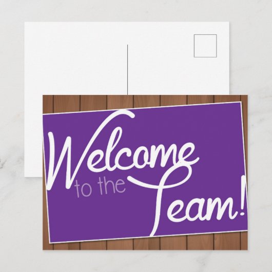 Welkom bij het team - briefkaart (Voorkant / Achterkant)