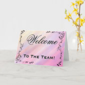 Welkom bij het team: Floral Black & White Car Kaart (Gele Bloem)