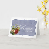 Welkom bij het team: Floral Black & White Car Kaart (Gele Bloem)