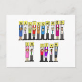 Welkom bij het team in het Duits Briefkaart (Voorkant)