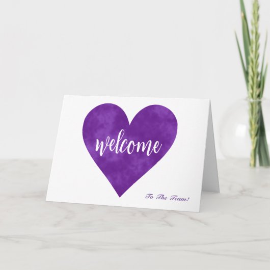 Welkom bij het team kaart (Voorkant)