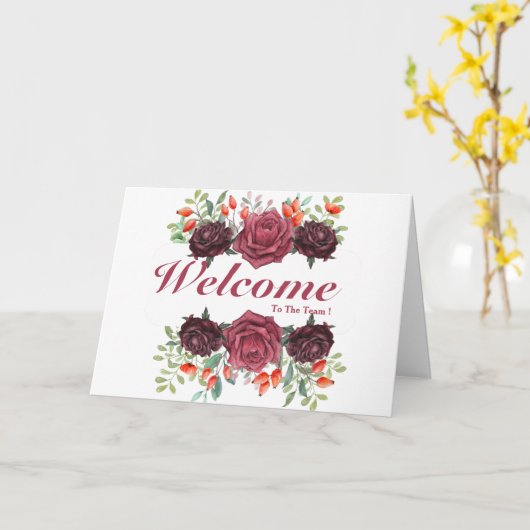 Welkom bij het team kaart (Gele Bloem)