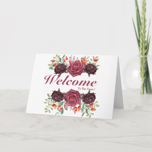 Welkom bij het team kaart (Voorkant)