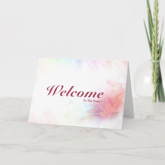 Welkom bij het team kaart (Voorkant)