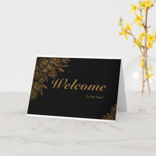 Welkom bij het team kaart (Gele Bloem)