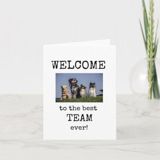 Welkom bij het team kaart (Voorkant)