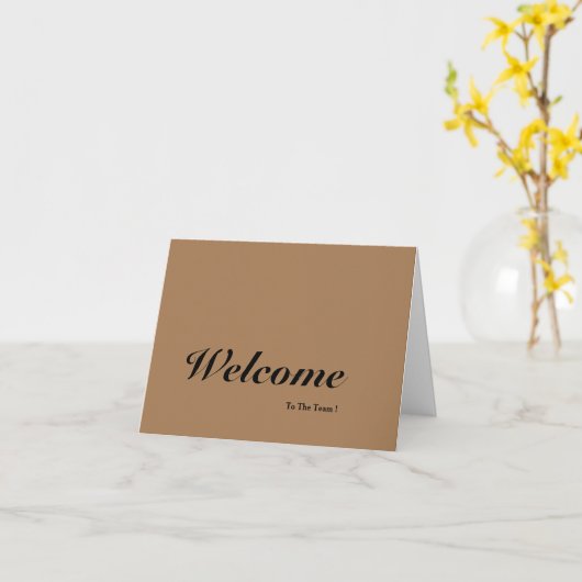 Welkom bij het team kaart (Gele Bloem)