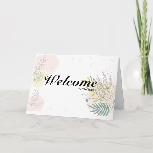 Welkom bij het team kaart (Voorkant)