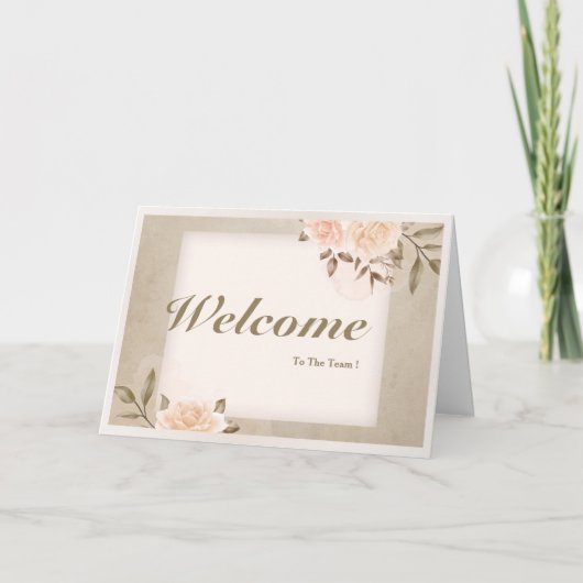 Welkom bij het team kaart (Voorkant)