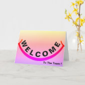 Welkom bij het team met een grote glimlach-kaart kaart (Gele Bloem)