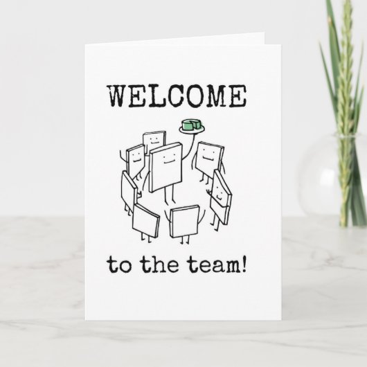Welkom bij het team, New Employee Funny Card Kaart (Voorkant)