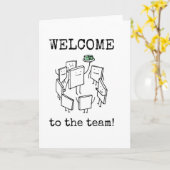 Welkom bij het team, New Employee Funny Card Kaart (Gele Bloem)