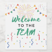 Welkom bij het Team Nieuwe Medewerker Job Verwelko Wijn Etiket (Enkel label)