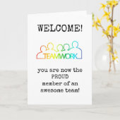 Welkom bij het team, nieuwe medewerker Kaart (Gele Bloem)