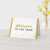 Welkom bij het Team Nieuwe Werknemer Job Welkomsta Kaart (Gele Bloem)