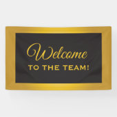 Welkom bij het team Professional Gold en Black Spandoek (Horizontaal)