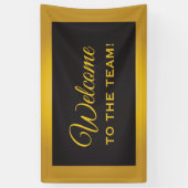 Welkom bij het team Professional Gold en Black Spandoek (Verticaal)