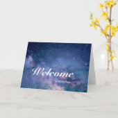 Welkom bij het Team Space Glitter Briefkaart (Gele Bloem)