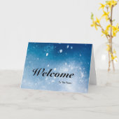 Welkom bij het Team Space Glitter Briefkaart (Gele Bloem)