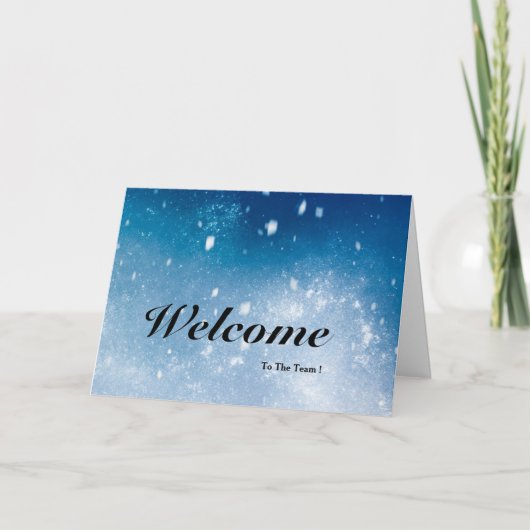 Welkom bij het Team Space Glitter Briefkaart (Voorkant)