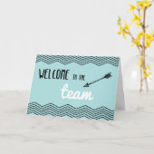 Welkom bij het team, werknemer, Blauwgroen met Che Kaart (Gele Bloem)
