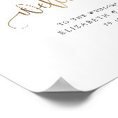 Welkom bij het trouwbord poster (Hoek)