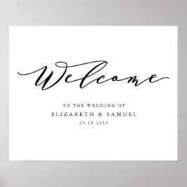 Welkom bij het trouwbord poster