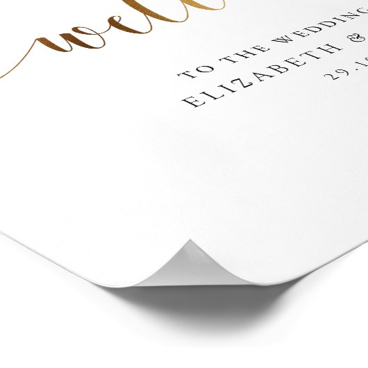 Welkom bij het trouwbord poster (Hoek)