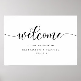 Welkom bij het trouwbord poster