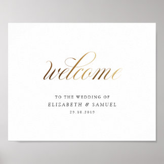 Welkom bij het trouwbord poster