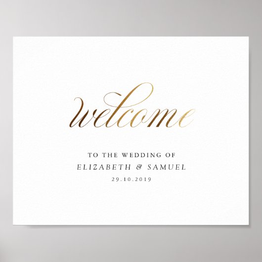 Welkom bij het trouwbord poster (Voorkant)