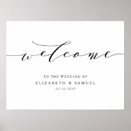 Welkom bij het trouwbord poster