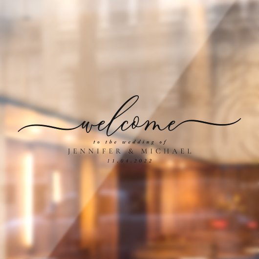 Welkom bij het trouwscript raamsticker (Vel 2)