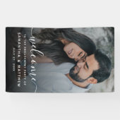 Welkom bij het Verloving banner teken met foto (Horizontaal)