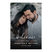 Welkom bij het verlovingsfeest Teken met Foto