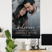 Welkom bij het verlovingsfeest Teken met Foto Poster (Thuiskantoor)