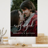 Welkom bij het verlovingsfeest Teken met Foto Poster (Keuken)