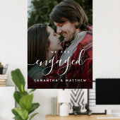 Welkom bij het verlovingsfeest Teken met Foto Poster (Thuiskantoor)