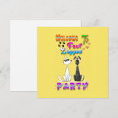 Welkom bij het vierbenige feest aankondiging (Voorkant / Achterkant)