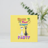 Welkom bij het vierbenige feest aankondiging (Staand voorkant)