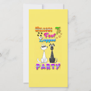 Welkom bij het vierbenige feest feestdagenkaart