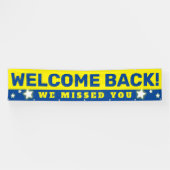 Welkom bij het weer openen van de school spandoek (Horizontaal)