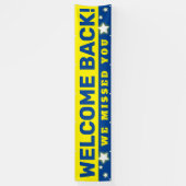 Welkom bij het weer openen van de school spandoek (Verticaal)